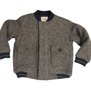 Cyrillus Quilted Jacket with Black Collar Sz 4